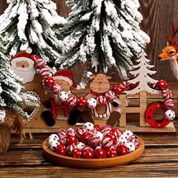 Crafting Made Easy with Candy Cane Wooden Beads