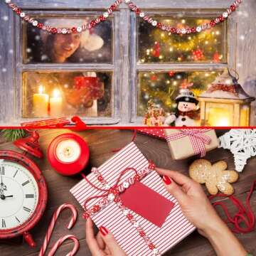 Youyole 100 Pieces Valentines Day Wooden Beads for Crafts Candy Cane Wood Beads 0.63 Inch Dotted Striped Colorful Round Spacer Beads Natural Craft Beads with Hole for DIY Craft(Bright Style)