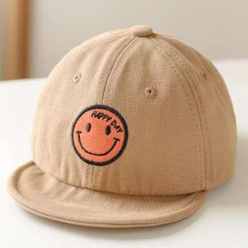 Baby Baseball Cap Toddler Infant Sun Hat Breathable Kids Boys Girls Cute Cap Hat for Spring Summer (Khaki)