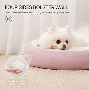 Love's Cabin Cozy Round Donut Bed for Pets 20in