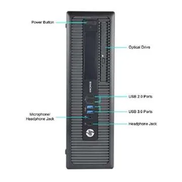 HP ELITEDESK 800 G1 SFF Slim Business Desktop Computer, Intel Core i5 4670 3.40 GHz, 4GB RAM, 500GB HDD, DVD, USB 3.0, Windows 10 Pro 64 Bit (Renewed)