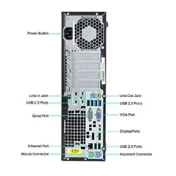 HP ELITEDESK 800 G1 SFF Slim Business Desktop Computer, Intel Core i5 4670 3.40 GHz, 4GB RAM, 500GB HDD, DVD, USB 3.0, Windows 10 Pro 64 Bit (Renewed)