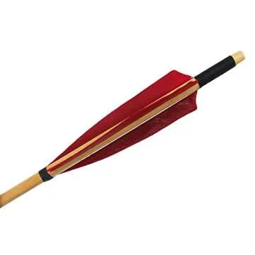 E5E10 Handmade Wooden Arrows 33inch with Feathers