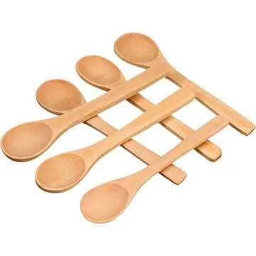 30 Count Wooden Spoons for Serving and Cooking Essentials