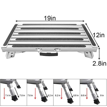 HELESIN RV Step Stool with Adjustable Height and Handle