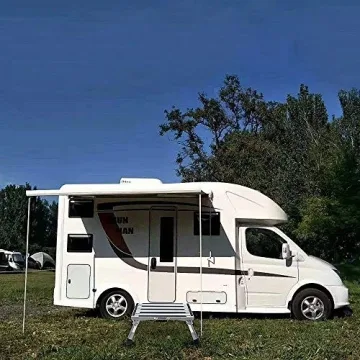 HELESIN RV Step Stool with Adjustable Height and Handle