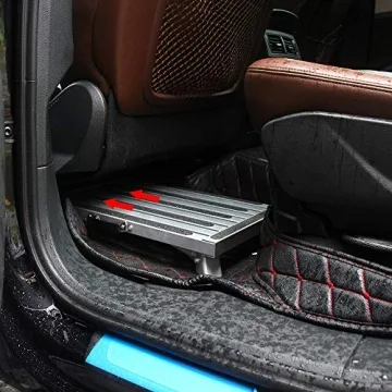 HELESIN RV Step Stool with Adjustable Height and Handle