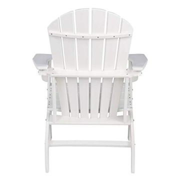 Signature Design by Ashley Sundown Treasure Outdoor Patio HDPE Weather Resistant Adirondack Chair, White