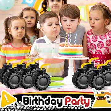 Amyhill 24 Construction Truck Cups Set for Kids Party