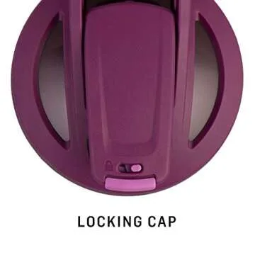 BlenderBottle Strada Shaker Cup Insulated Stainless Steel Water Bottle with Wire Whisk, 24-Ounce, White