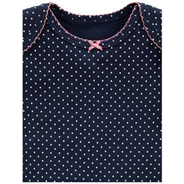 Simple Joys by Carter's Baby Girls' 5-Pack Long-Sleeve Bodysuit, Mint Green/Navy Dots/Pink/Butterfli...
