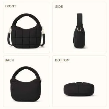 BOSTANTEN Small Puffer Crossbody Bag with Adjustable Strap