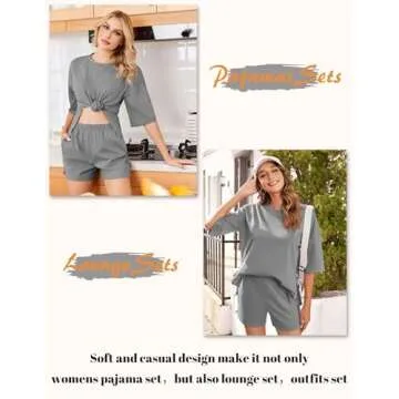 Ekouaer Cotton Pajamas Set for Women - Comfy Lounge Wear