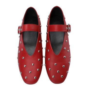 COVIBESCO Stylish Mary Jane Flats for Women - Comfortable Ballerina Shoes
