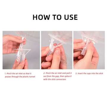 Balloon Sticks with Cups 30 Packs,16inch Long Clear Bobo Balloon Holder for Wedding Birthday,Party,Anniversary,Baby Shower(Clear)