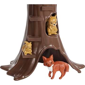 Barbie Vet Doll & Playset, Animal Rescuer Theme with 8 Wildlife Figures, Treehouse, Care Station, Rope Bridge & Accessories