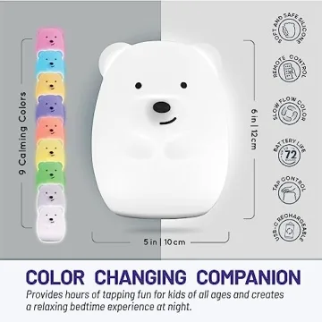 LumiPet Silicone Night Light for Kids - Colorful & Rechargeable