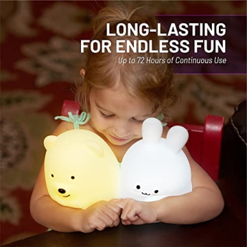 LumiPet Silicone Night Light for Kids - Colorful & Rechargeable