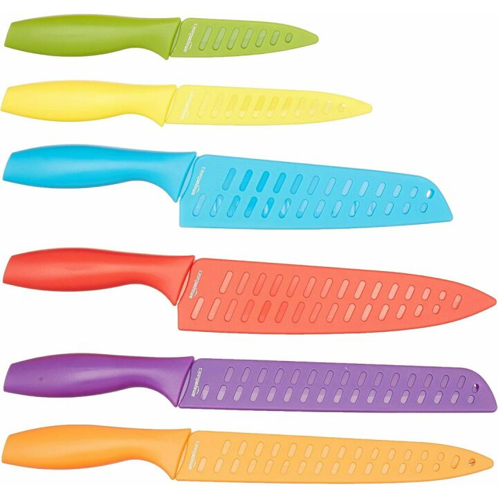 Color-Coded 12-Piece Kitchen Knife Set from Amazon Basics