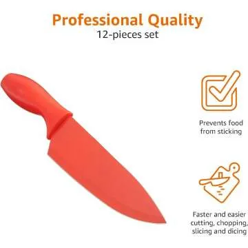 Color-Coded 12-Piece Kitchen Knife Set from Amazon Basics