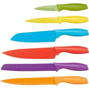 Color-Coded 12-Piece Kitchen Knife Set from Amazon Basics