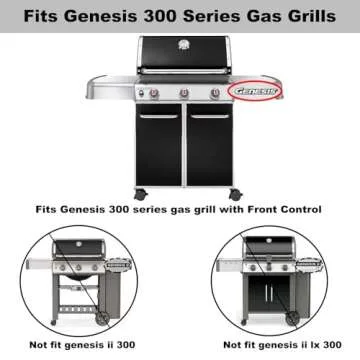 7566 Griddle Replacement Parts for Weber Genesis 300 Grill Griddle Insert Genesis E-310 Griddle E-320 E-330 S-310 S-320 S-330 EP-310 Cast Iron Griddle Pan Flat Top Griddle Accessories Gas Grill Parts