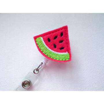 Cute Watermelon Retractable ID Badge Holder for Teachers