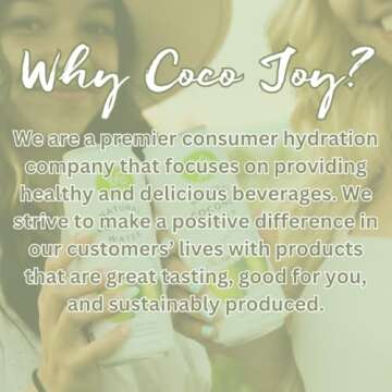 CoCo Joy All Organic Coconut Water, Natural and Fresh, Nutrient-Rich Coconut-Water Drink with Electrolytes, Potassium, and Other Nutrients, 11 Fl Oz (Pack of 12)