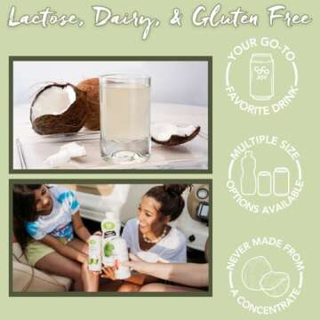 CoCo Joy All Organic Coconut Water, Natural and Fresh, Nutrient-Rich Coconut-Water Drink with Electrolytes, Potassium, and Other Nutrients, 11 Fl Oz (Pack of 12)