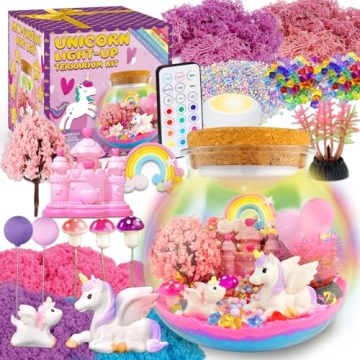 Unicorn Terrarium Crafts Kit with LED Night Light