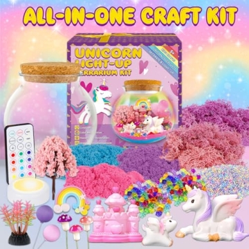 Unicorn Terrarium Crafts Kit with LED Night Light