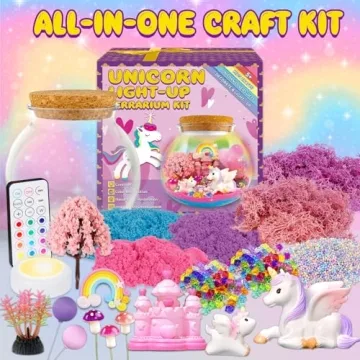Unicorn Terrarium Crafts Kit with LED Night Light