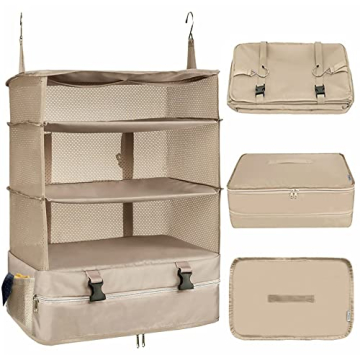 Hongmeru Portable Hanging Travel Shelves Packing Cubes for Suitcases Organizer