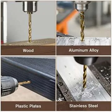 BeHappy Drill Bit Set 29pcs, Cobalt Drill Bit Set, M35 High Speed Steel Metal Twist Jobber Drill Bit Set for Hardened Metal, Stainless Steel, Wood,Cast Iron,Plastic with Indexed Rose Case, 1/16"-1/2"