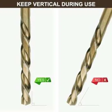 BeHappy Drill Bit Set 29pcs, Cobalt Drill Bit Set, M35 High Speed Steel Metal Twist Jobber Drill Bit Set for Hardened Metal, Stainless Steel, Wood,Cast Iron,Plastic with Indexed Rose Case, 1/16"-1/2"