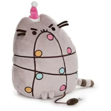 Gund Pusheen Holiday Xmas Light Up LED Plush Stuffed Animal Cat