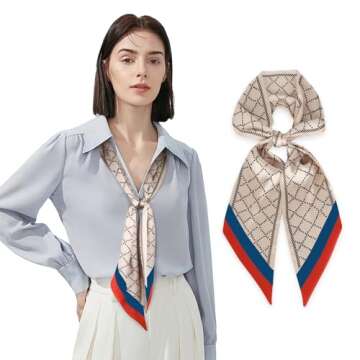 Aurolran 59" Mulberry Silk Like Head Scarf Fashion Durable Stylish Accessories