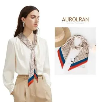 Aurolran 59" Silk Like Head Scarf for Women