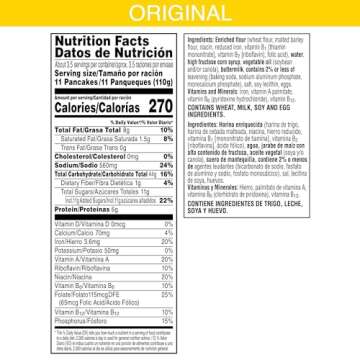 Eggo Minis Frozen Pancakes Bites, Frozen Breakfast, Breakfast Food, Original, 14.1oz Box (40 Pancakes)