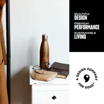 S'well 25 oz Teakwood Water Bottle - Insulated & BPA-Free