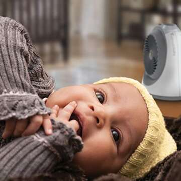 Vornadobaby Tempa Nursery Space Heater, Electric Space Heater for Baby with Locking Controls, Tipove...