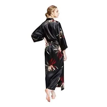 KIM+ONO Satin Kimono Robe Long - Elegant and Versatile