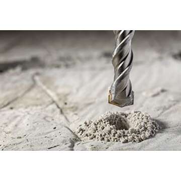 Sabre Tools 4-Piece 12 Inch SDS Plus Drill Bit Set, Carbide Tipped, Rotary Hammer Drill Bits for Brick, Stone, Concrete (5/8" x 12", 3/4" x 12", 7/8" x 12", 1" x 12")