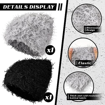 ramede Distressed Knitted Beanie for Men and Women