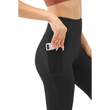 JOYSPELS Bootcut Yoga Pants with Pockets for Women High Waisted Flare Pants Stretch Workout Leggings Black