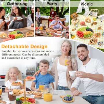 5-in-1 Bamboo Cheese Board Gift for Holidays & Parties