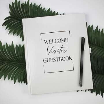Paper 'n Such Guest Book for Rental House - Vacation Home Welcome Log - Short Term Rentals, Airbnb E...