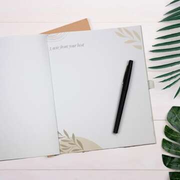 Paper 'n Such Guest Book for Rental House - Vacation Home Welcome Log - Short Term Rentals, Airbnb Essentials for Hosts, Hardcover Welcome Log - 7.5x9 Off White Neutral Color