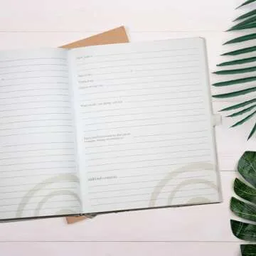 Paper 'n Such Guest Book for Rental House - Vacation Home Welcome Log - Short Term Rentals, Airbnb Essentials for Hosts, Hardcover Welcome Log - 7.5x9 Off White Neutral Color