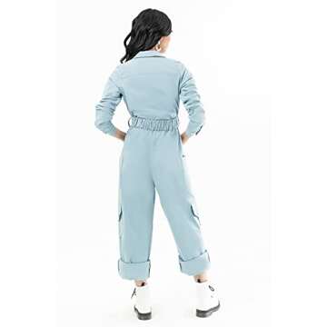 Pantora Women's Nicole Utility Jumpsuit, Blue, XX-Large